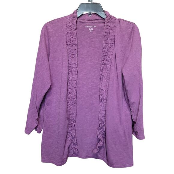 Purple open long sleeve cardigan - Picture 1 of 3